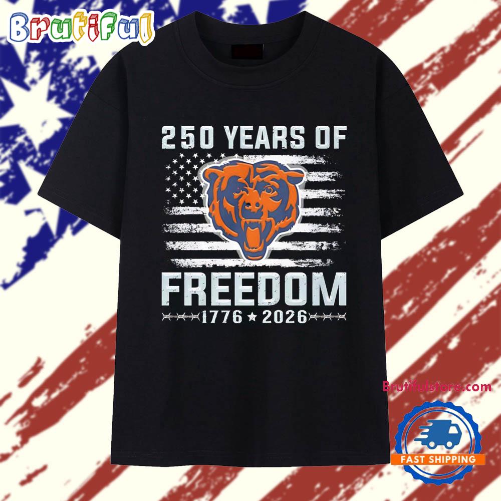Chicago Bears 250 years of freedom 1776 2026 T Shirt