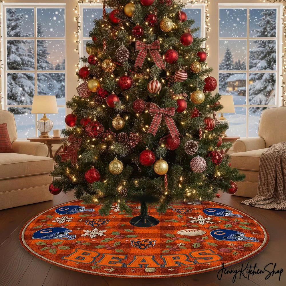 Chicago Bears Christmas Tree Skirt