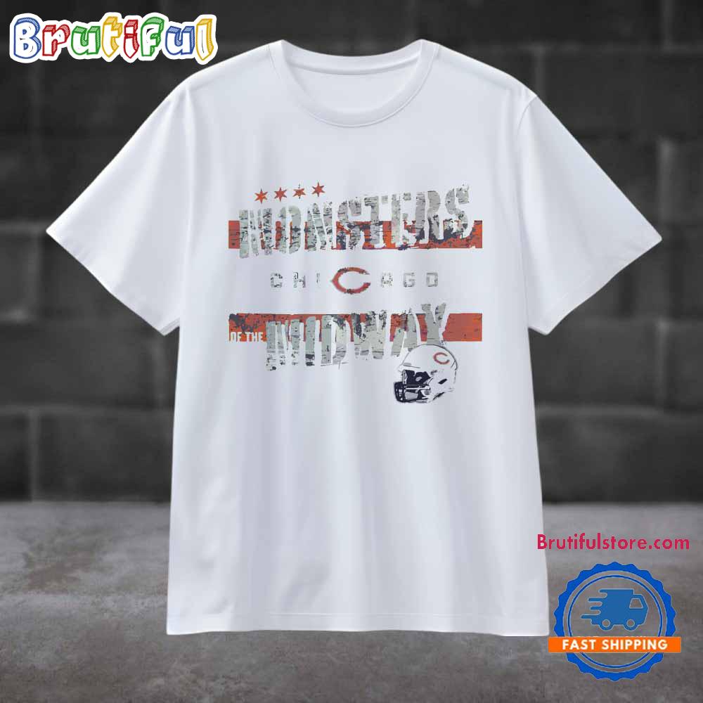 Chicago Bears Football Helmet Monsters Of The Midway T Shirt