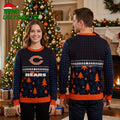 Chicago Bears Logo And Christmas Trees Ugly Christmas Sweater