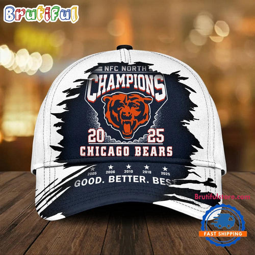 Chicago Bears NFL 2025 NFC North Champions Logo Classic Cap