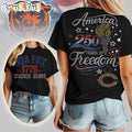 Chicago Bears NFL 250 Years Independence Day Rhinestone Dot Unisex 3D Shirt
