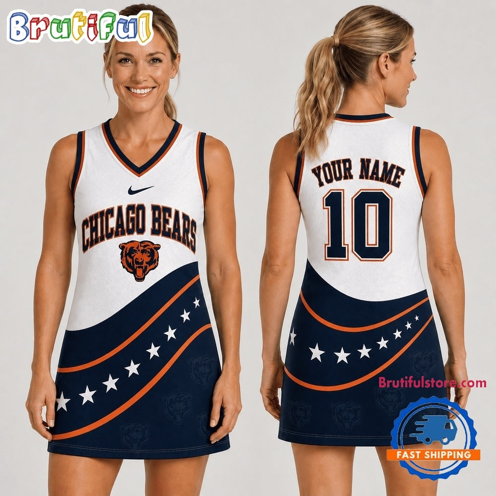 Chicago Bears NFL Bold Team Pride Women Basketball Jersey Dress
