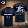 Chicago Bears NFL Honoring 25 Years Remembering September 11 T Shirt, Football New Design Shirt