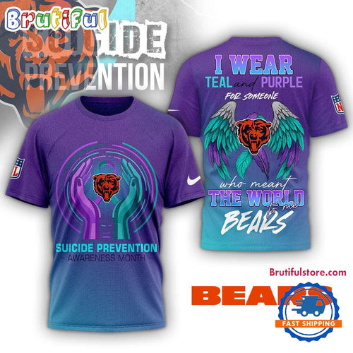 Chicago Bears NFL National Suicide Prevention Month 3D Shirt