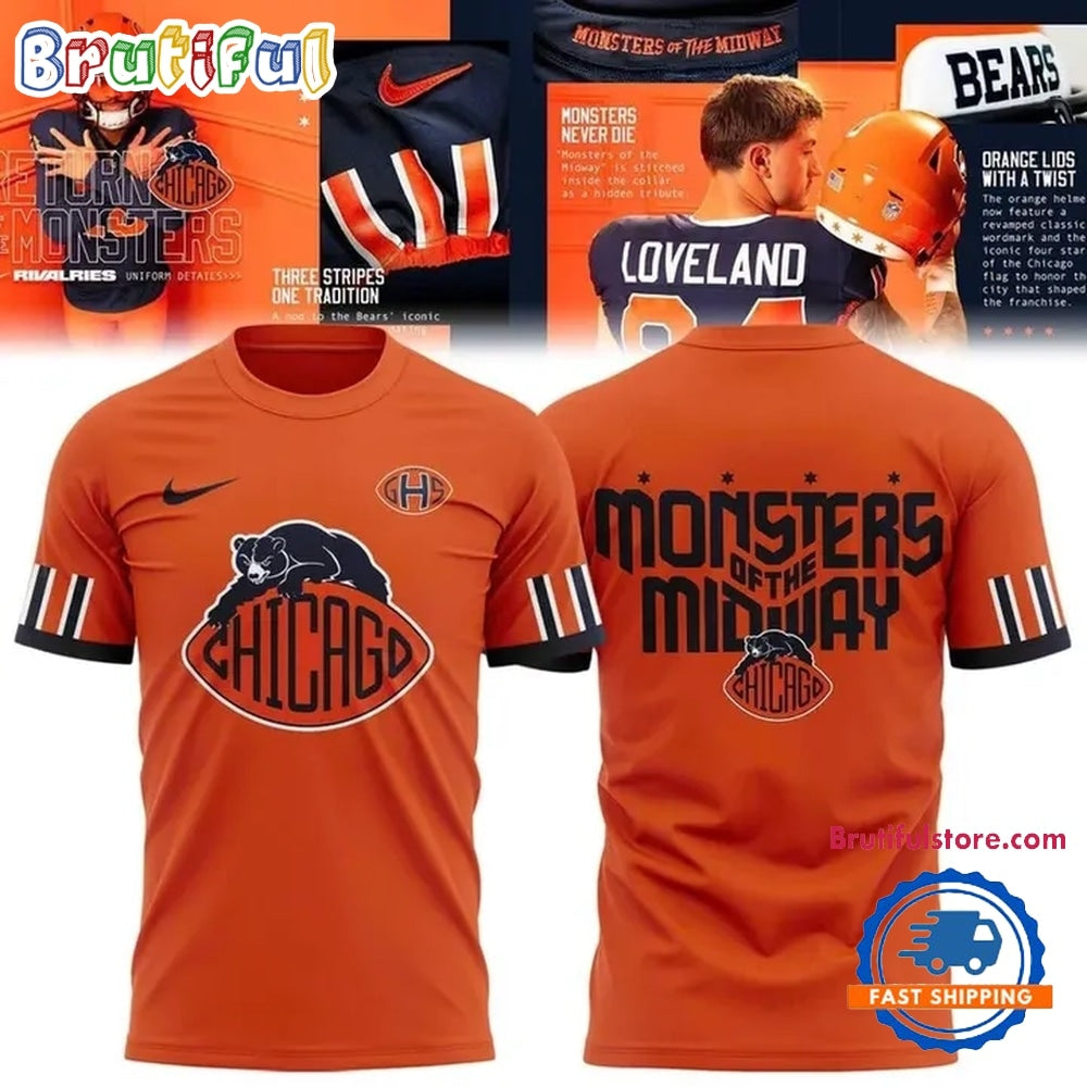 Chicago Bears NFL Rivalries Return Of The Monsters 2026 Limited Edition 3D Shirt