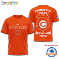 Chicago Bears Protech With Honor Police Serve With Pride 3D Shirt