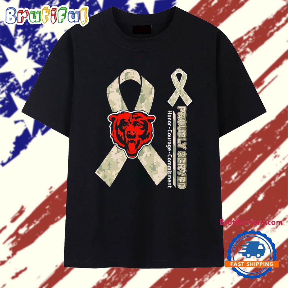 Chicago Bears Proudly Served Honor Courage Commitment T Shirt