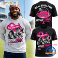Chicago Bears Real Bears Fans Wear Pink 2026 Special New Black T Shirt