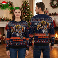 Chicago Bears Rushing Gridiron Bear Ugly Christmas Sweater