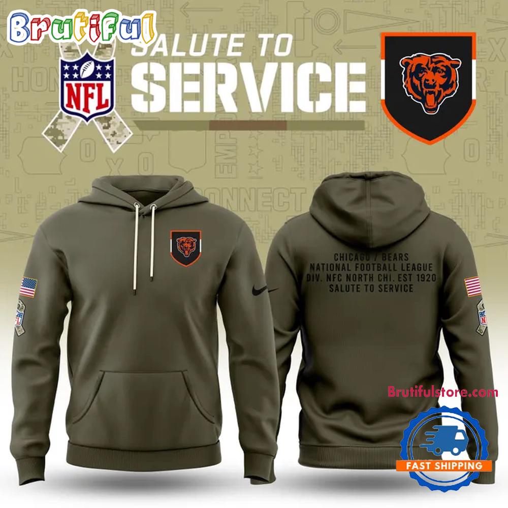 Chicago Bears Salute To Service 2025 NFL Limited Hoodie Shirt