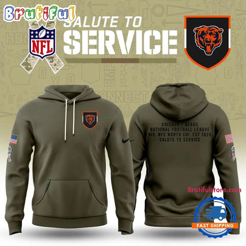 Chicago Bears Salute To Service 2025 NFL Limited Hoodie Shirt