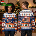 Chicago Bears They Not Like Us Santa Hat Ugly Christmas Sweater