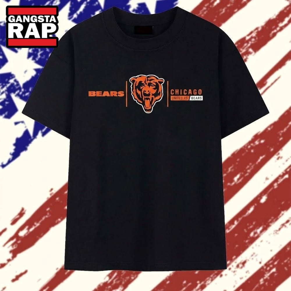 Chicago Bears United as Bears Logo NFL Football T Shirt.jfif