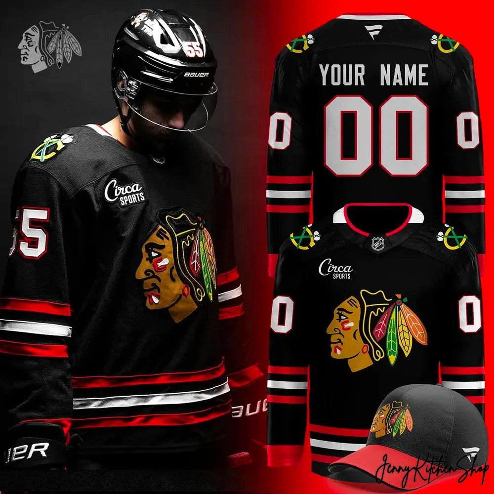 Chicago Blackhawks Back Legendary Black Alternate 2025 Hockey Jersey