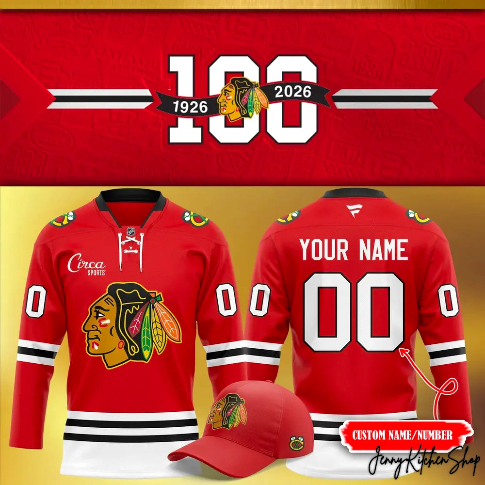 Chicago Blackhawks Centennial Anniversary 2025 Jersey