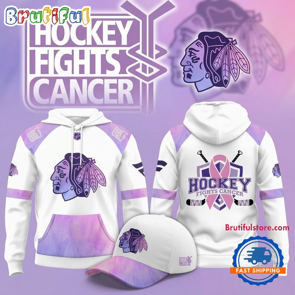 Chicago Blackhawks Hockey Fights Cancer Limited Edition 2026 Hoodie