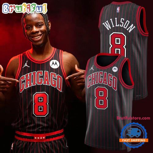 Chicago Bulls Jordan Brand Black Swingman Caleb Wilson Basketball Jersey