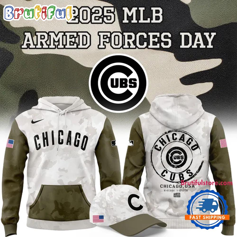 Chicago Cubs 2025 Special Armed Forces Day Hoodie Shirt