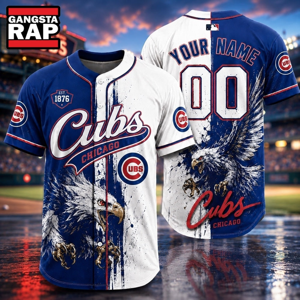 Chicago Cubs 2026 MLB Eagle America Personalized Baseball Jersey