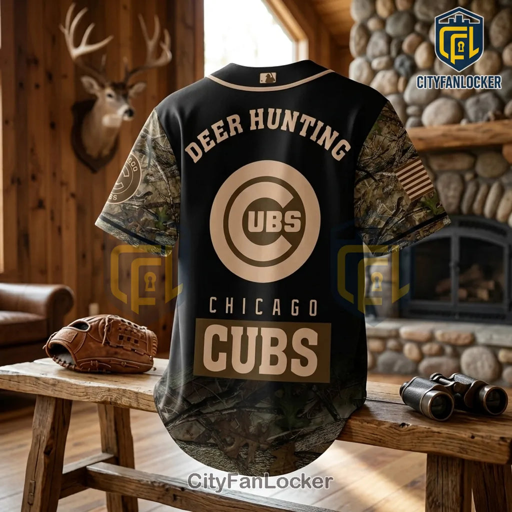 Chicago Cubs Camouflage Deer Hunting Baseball Jersey