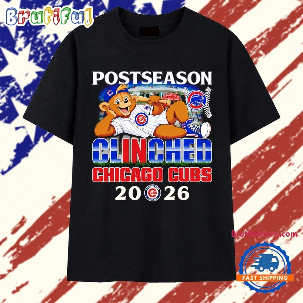 Chicago Cubs Postseason Clinched 2026 Wrigley Field T Shirt