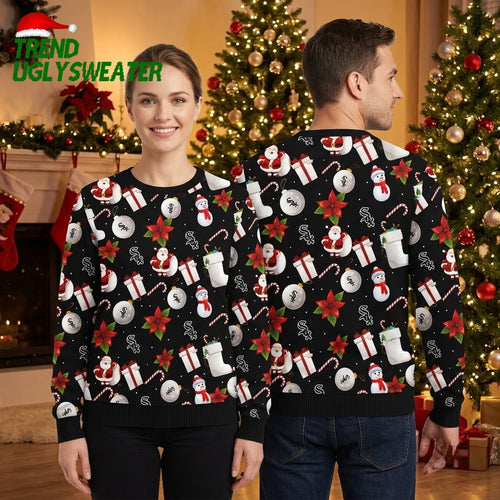 Chicago White Sox Logo Christmas Pattern Ugly Christmas Sweater