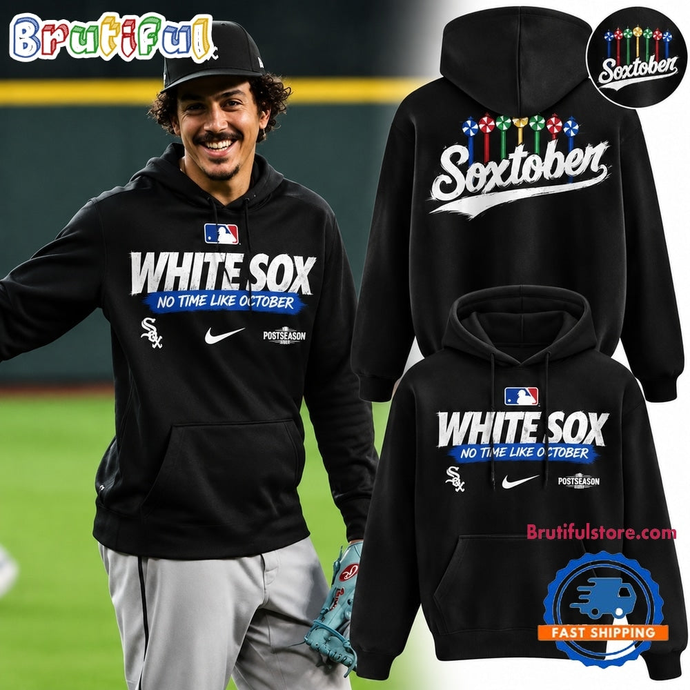 Chicago White Sox MLB Postseason Soxtober 2026 Black Hoodie T-Shirt
