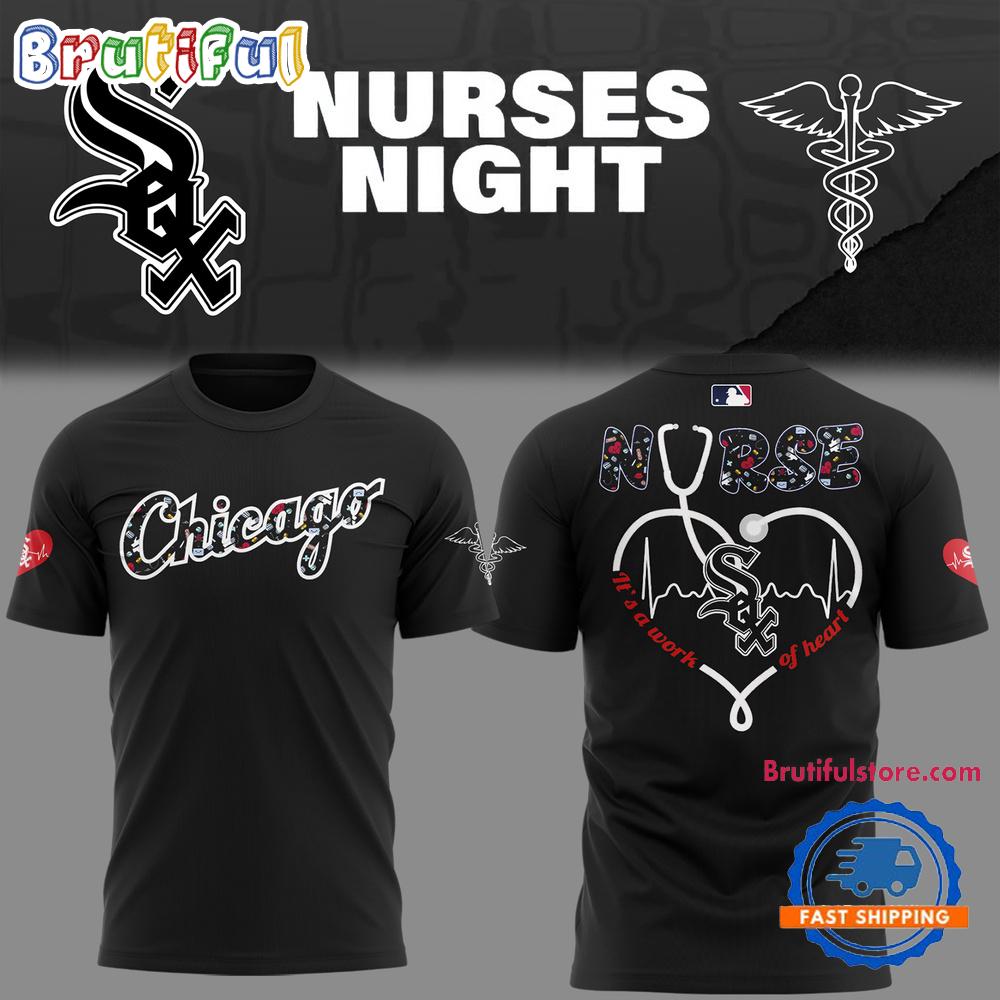 Chicago White Sox NURSES NIGHT 2025 Black Hoodie T-Shirt