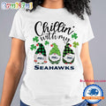 Chillin With My Seattle Seahawks Gnomes St. Patricks Day New T Shirt