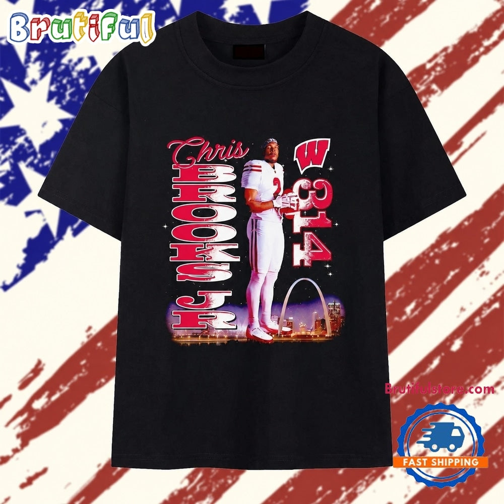 Chris Brooks Jr St Louis 314 Football T Shirt