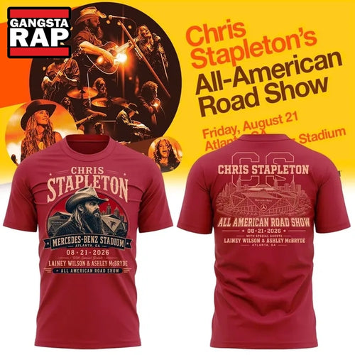 Chris Stapleton at Atlanta, GA All American Road Show 2026 Red T Shirt