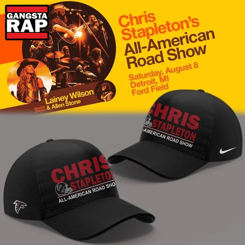 Chris Stapleton x Atlanta Falcons All American Road Show 2026 Black Cap, Trendy Music Baseball Cap