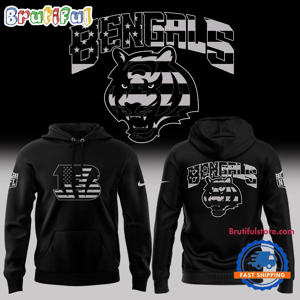 Cincinnati Bengals 2024 NFL New Design Black Hoodie T-Shirt
