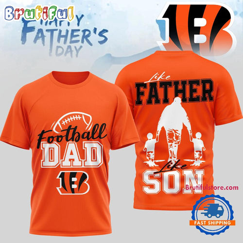 Cincinnati Bengals 2026 NFL Happy Father Day New Design 3D T Shirt