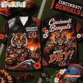 Cincinnati Bengals 2026 NFL Mascot Beach Vibes Summer Hawaiian Shirt