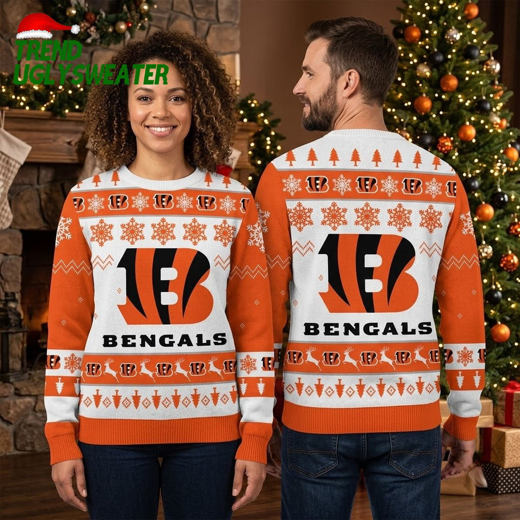 Cincinnati Bengals Big Logo Ugly Christmas Sweater