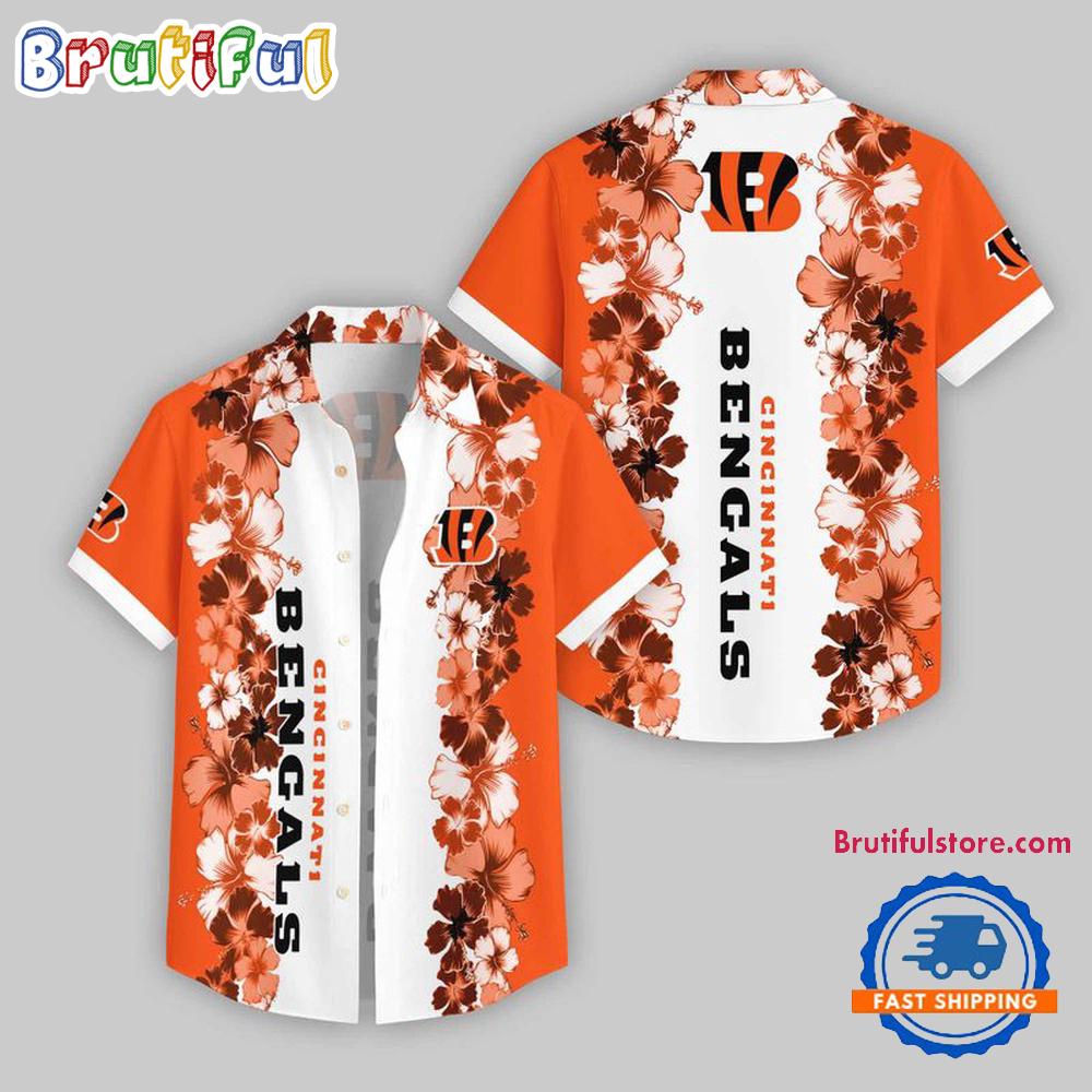 Cincinnati Bengals Flower Pattern Summer Beach Aloha Hawaii Shirt