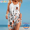 Cincinnati Bengals Flower Summer Beach Sling Dress