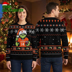 Cincinnati Bengals Grinch Holding Football Ugly Christmas Sweater For Fans