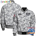 Cincinnati Bengals National Football League Arctic Camo Salute To Service Veterans Varsity Jacket