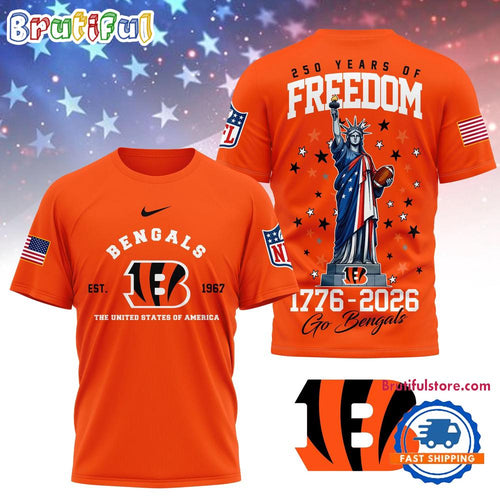 Cincinnati Bengals NFL 250 Years of American Freedom Limited Edition 3D Shirt