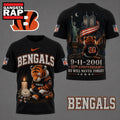 Cincinnati Bengals NFL 9 11 25th Anniversary Never Forget Memorial 3D T Shirt, Football New Design Shirt