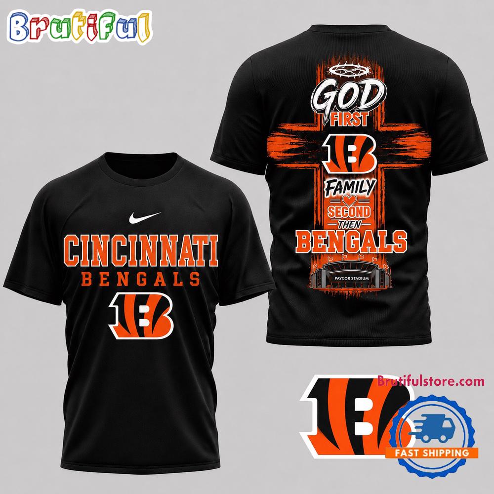 Cincinnati Bengals NFL Faith Family Team Pride 3D T Shirt