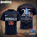 Cincinnati Bengals NFL Honoring 25 Years Remembering September 11 T Shirt