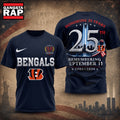 Cincinnati Bengals NFL Honoring 25 Years Remembering September 11 T Shirt, Football New Design Shirt