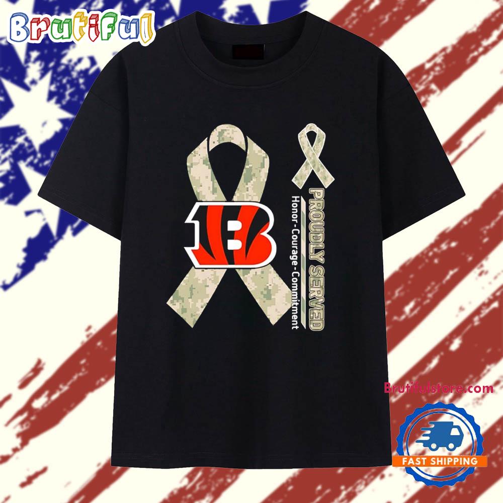 Cincinnati Bengals Proudly Served Honor Courage Commitment T Shirt