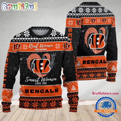 Cincinnati Bengals Real Women Love Football Ugly Christmas Sweater