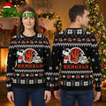 Cincinnati Bengals Snoopy Helmet Ugly Christmas Sweater