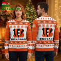 Cincinnati Bengals Snowflake Pattern Woolen Sweater